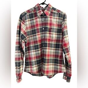 Rockies jeans button down plaid long sleeve shirt